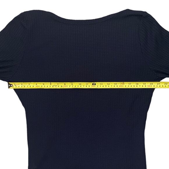 Bloomchic Crossover Long Sleeve Waffle Pattern Shirt Size 14/16 - Picture 5 of 6